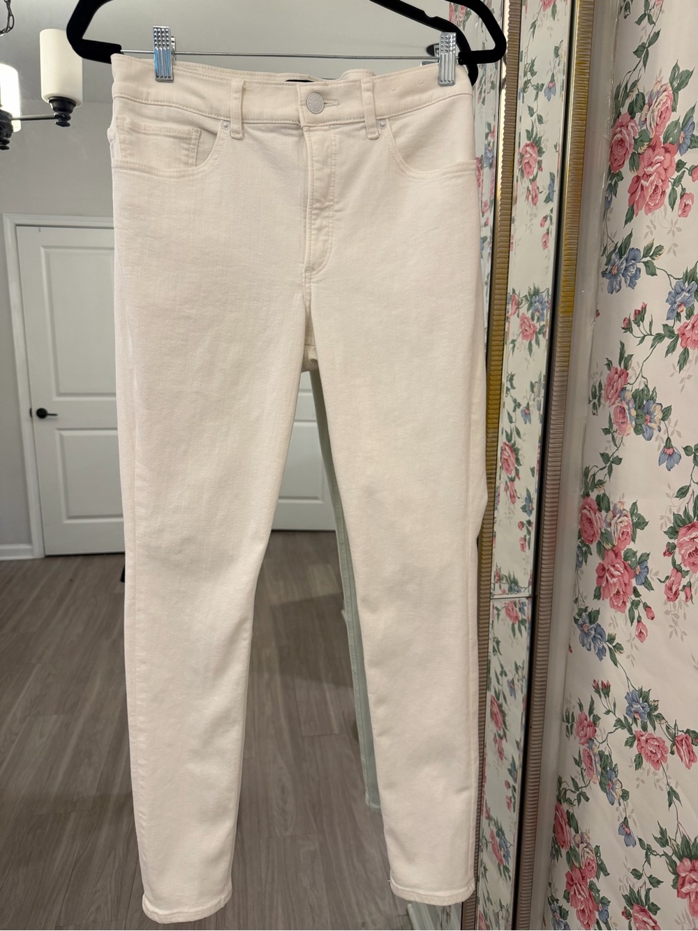Express Women's Cream Jeggings - Light Neutral Tone